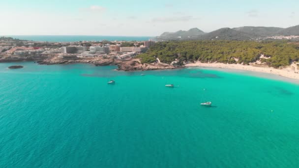 Cala Agulla Zandstrand Spanje Balearen Mallorca Cala Rajada — Stockvideo