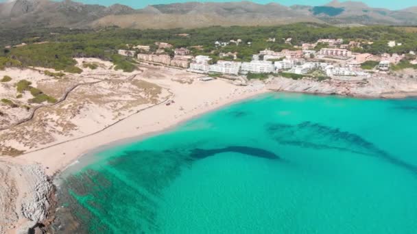 Cala Mesquida Nın Güzel Kumlu Plajı Mallorca Balearic Adaları Spanya — Stok video