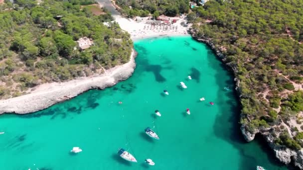 Cala Mondrago Parque Natural Mondrago Μαγιόρκα Ισπανία — Αρχείο Βίντεο