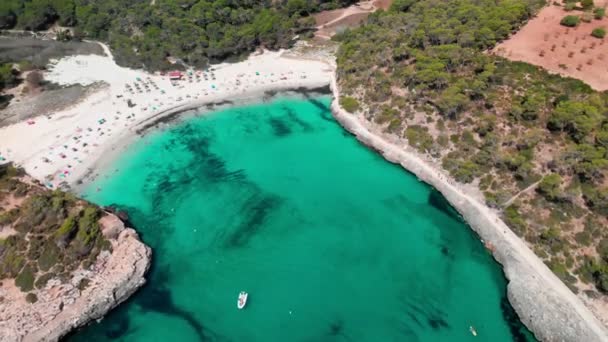 Cala Mondrago Parque Natural Mondrago Mallorca España — Vídeos de Stock
