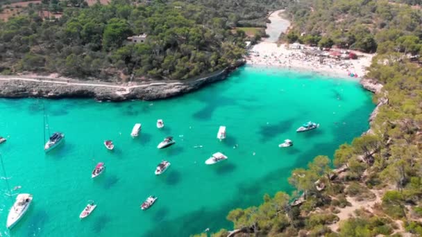 Cala Mondrago Parque Natural Mondrago Μαγιόρκα Ισπανία — Αρχείο Βίντεο