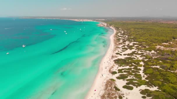 Mallorca Trenc Ses Arenes Beach Ισπανία — Αρχείο Βίντεο