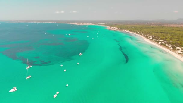 Mallorca Trenc Ses Arenes Beach Ισπανία — Αρχείο Βίντεο