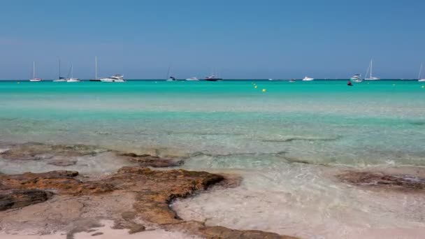 Mallorca Trenc Ses Arenes Beach Ισπανία — Αρχείο Βίντεο