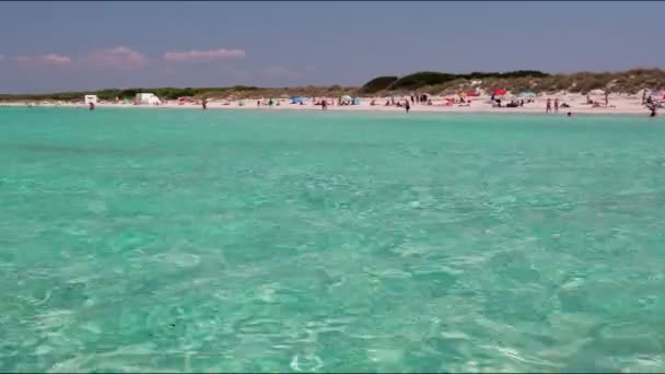 Strand Van Mallorca Trenc Ses Arenes Spanje — Stockvideo