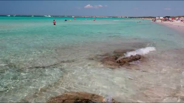 Mallorca Trenc Ses Arenes Beach Ισπανία — Αρχείο Βίντεο