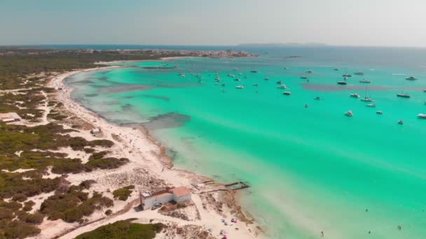 Mallorca Trenc Ses Arenes Beach Spain — стокове відео