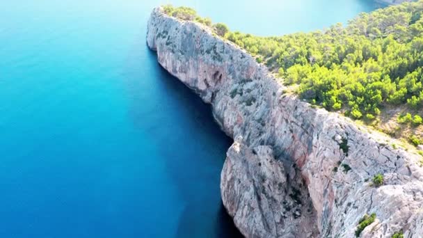 Cape Formentor Bölgesi Mallorca Kıyısı Spanya — Stok video