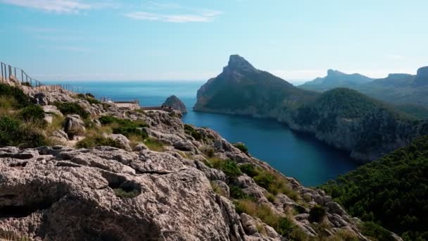 Obszar Przylądka Formentor Wybrzeże Majorki Hiszpania — Wideo stockowe