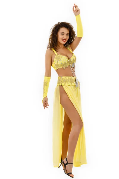 Beautiful Woman Belly Dancer Specific Costume — Stock Photo, Image