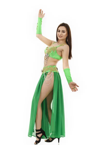 Beautiful Woman Belly Dancer Specific Costume — Stock Photo, Image