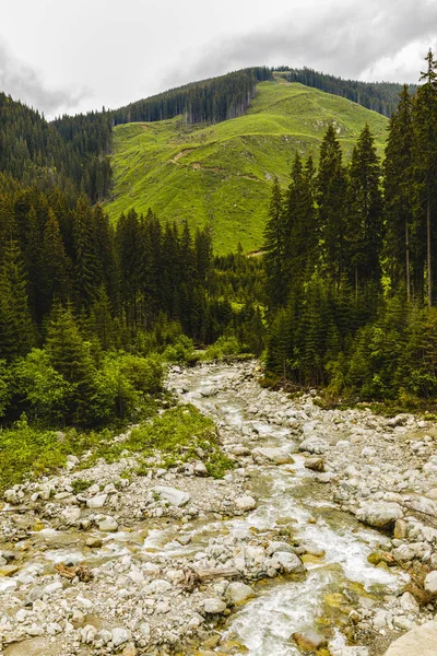 Krásná Horská Řeka Mezi Skalami Křišťálově Čistou Vodou — Stock fotografie