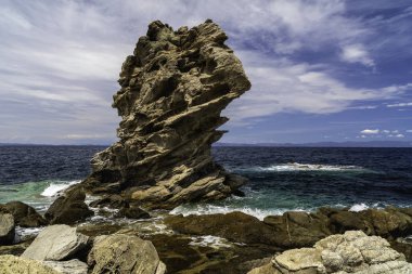 Yunanistan güzel deniz-kıyı görüntüsüyle manzara