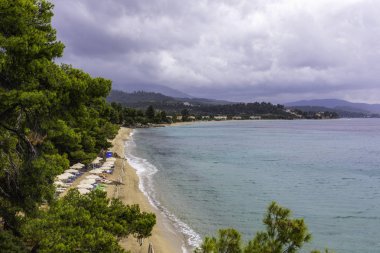 Yunanistan güzel deniz-kıyı görüntüsüyle manzara