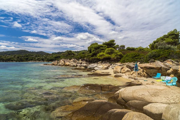 Yunanistan güzel deniz-kıyı görüntüsüyle manzara