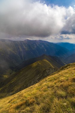 Kayalık dağ zirveleri ile yaz aylarında manzara