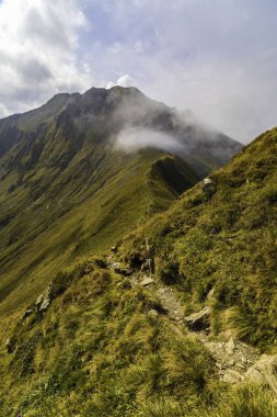 Kayalık dağ zirveleri ile yaz aylarında manzara