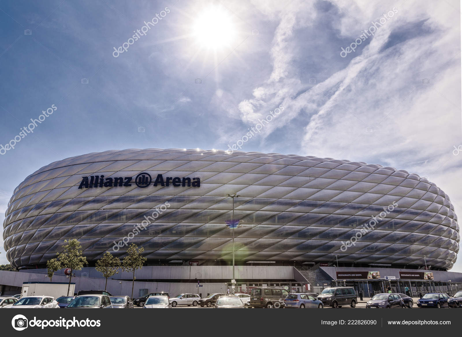 Munich Germany September 2018 Entrance Allianz Arena Stadium Square Munich Stock Editorial Photo C Czamfir 222826090