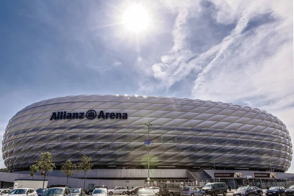 Monachium Niemcy Wrzesień 2018 Wejście Stadion Allianz Arena Placu Monachium — Zdjęcie stockowe