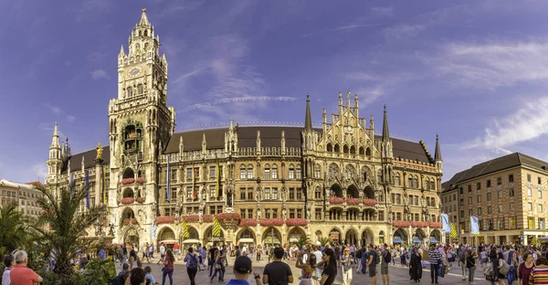 Münih Almanya Eylül 2018 Rathaus Glockenspiel Bulunan Münih Almanya Nın — Stok fotoğraf