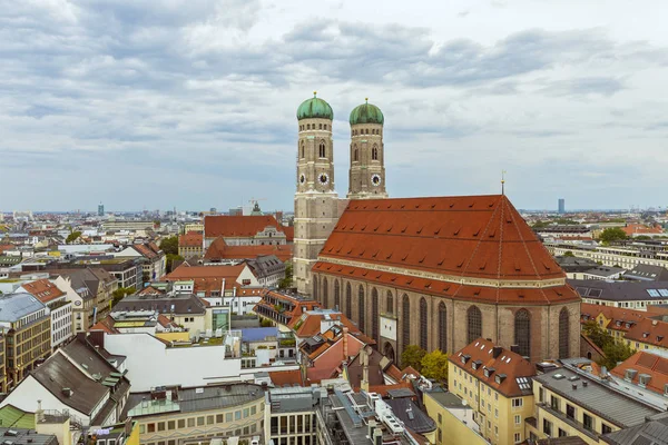 ミュンヘン ドイツの 2018 ミュンヘン市と聖母教会 ミュンヘン大聖堂の航空写真 — ストック写真