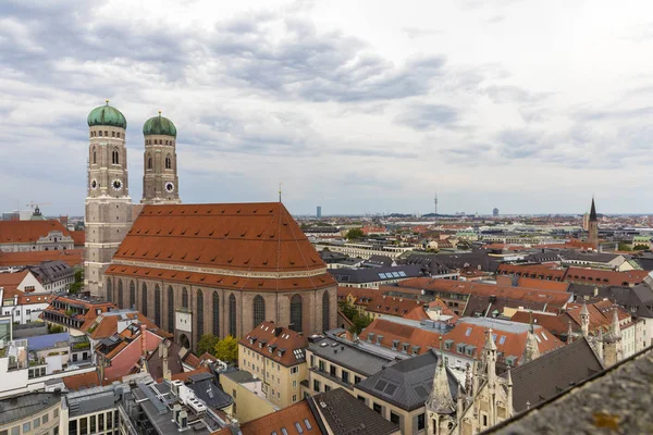 Münih Almanya Eylül 2018 Münih Şehir Frauenkirche Münih Katedral Havadan — Stok fotoğraf