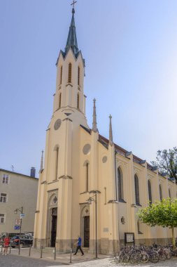 Sokak Görünümü'nde Passau, Bavyera, Almanya.