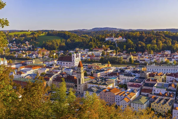 Τοπίο Την Πόλη Του Passau Γερμανία Βαυαρία — Φωτογραφία Αρχείου