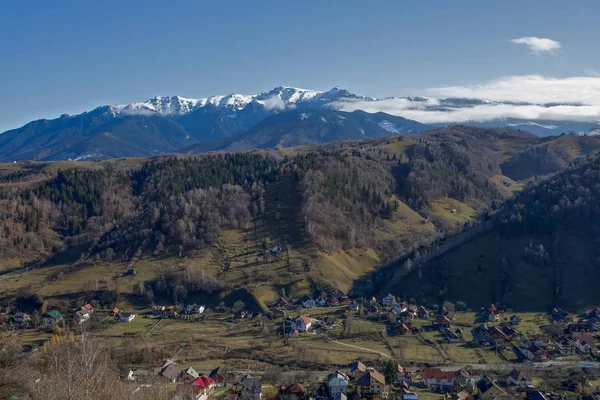 Bucegi Dağları Brasov Romanya Yatay Görünümünde Sunniday Işık — Stok fotoğraf