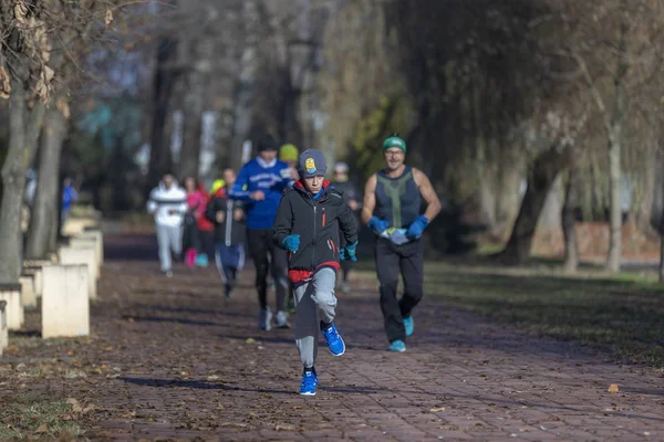 Sportovní Akce Zahrnující Lidi Různého Věku Organizovány Sté Velké Rumunské — Stock fotografie