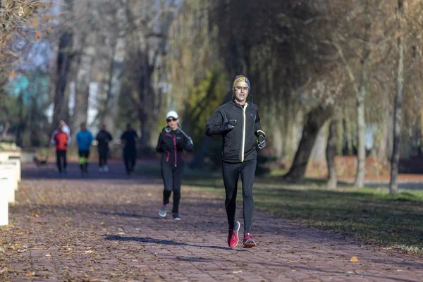 Sportovní Akce Zahrnující Lidi Různého Věku Organizovány Sté Velké Rumunské — Stock fotografie