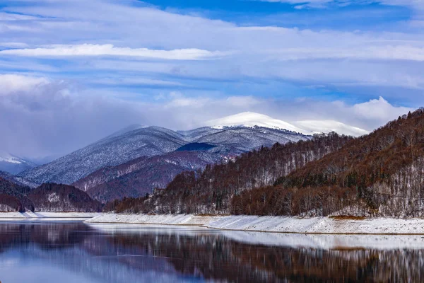 Landschaft Mit Stausee Vidraru Rumänien — Stockfoto