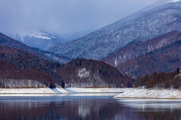 Landschaft Mit Stausee Vidraru Rumänien — Stockfoto