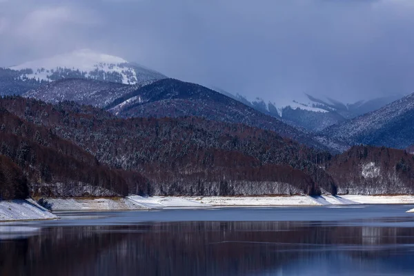 Landschaft Mit Stausee Vidraru Rumänien — Stockfoto