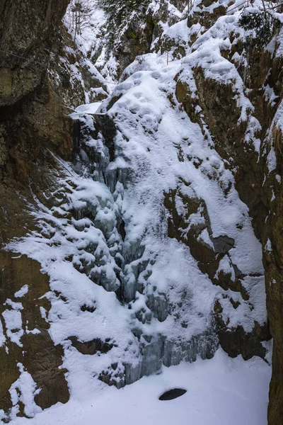 Paisagem Inverno Montanha Vale Stan Roménia — Fotografia de Stock