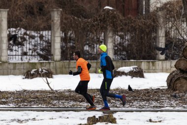 Sports event involving people of different ages organized at the Triatlon Piteti team, event to encourage people to do sports, 20.01.2019.