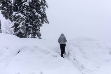 Onu kış tatil Hapopy turist Bayan dağlarda