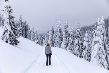 Onu kış tatil Hapopy turist Bayan dağlarda