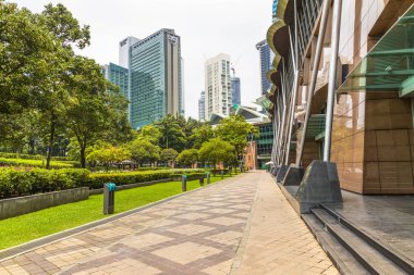 22 Nis 2019. Kuala Lumpur, Malezya. Petronas'ın ikiz kuleleri