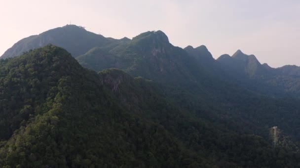 Vista Aérea Del Dron Hermosa Isla Tropical Malasia Langkawi — Vídeos de Stock