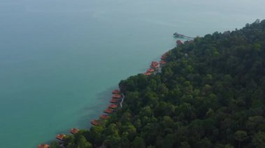 3, Mai, 2019,Beach Resort Langkawi adası, Malezya, drone havadan görünümü 
