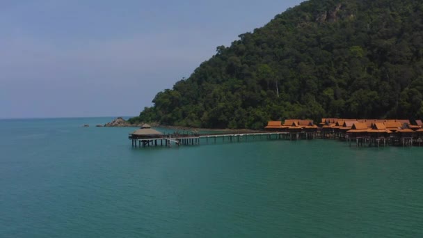 Mai 2019 Beach Resort Langkawi Island Maleisië Luchtfoto Van Drone — Stockvideo