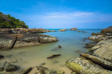 Malezya Langkawi Beach güzel yaz arka plan.