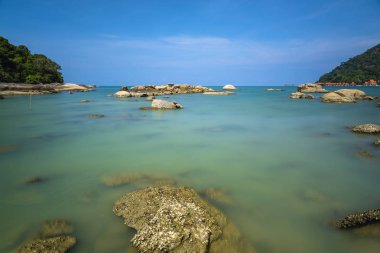 Malezya Langkawi Beach güzel yaz arka plan.