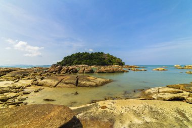Malezya Langkawi Beach güzel yaz arka plan.
