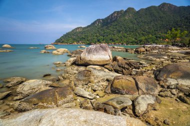 Malezya Langkawi Beach güzel yaz arka plan.