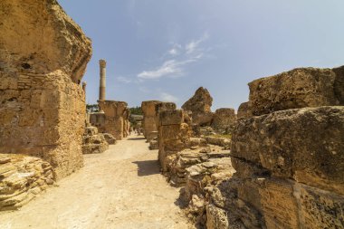 Kartaca Roma Hamamı Harabeleri, Tunus, 21 Jun 2019.