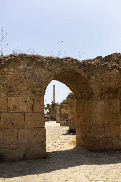 Ruins of the Roman Baths of Carthage, Tunisia, 21 Jun 2019. — Stock Photo, Image