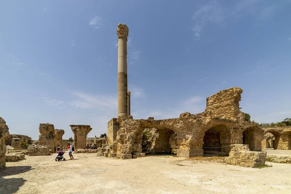 Ruins of the Roman Baths of Carthage, Tunisia, 21 Jun 2019. — Stock Photo, Image