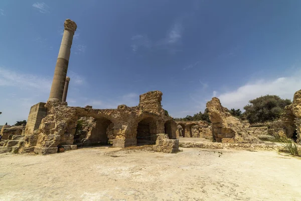 Ruins of the Roman Baths of Carthage, Tunisia, 21 Jun 2019. — Stock Photo, Image